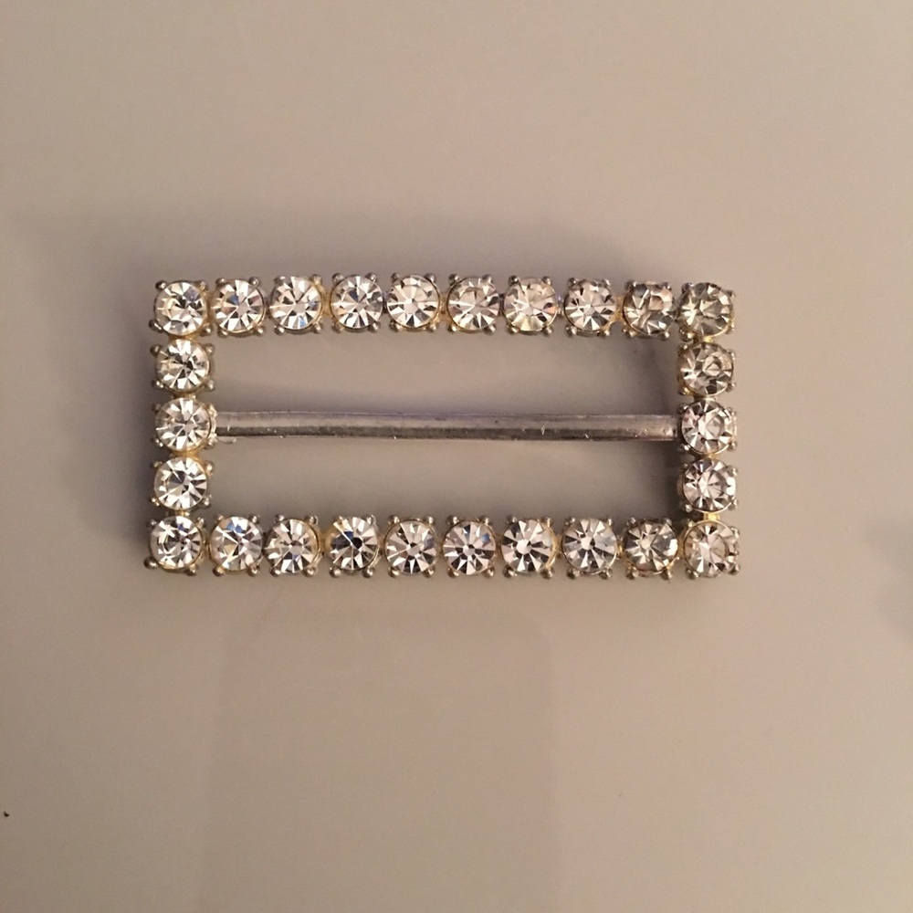 Rectangular Crystal Brooche - image 1